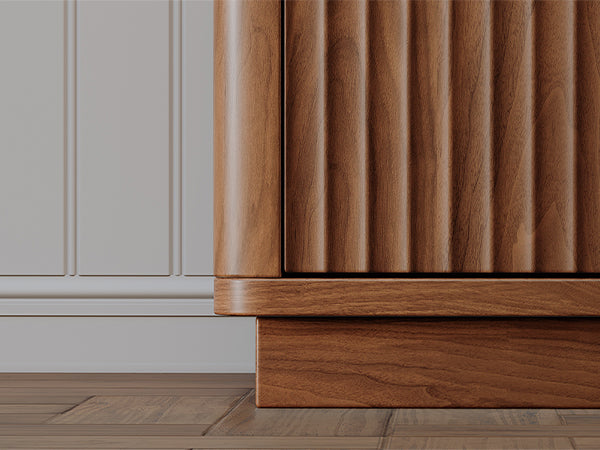 Evermagin Fluted 5 Drawers Dresser, 47" Tall Wooden Dressers Storage Organizer,Modern Chest of Drawers for Bedroom with Deep Storage, Living Room,Entryway, Walnut